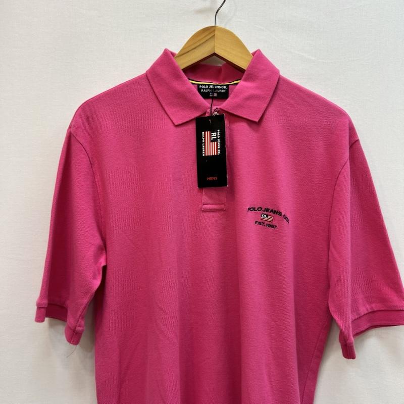 ラルフローレン RALPHLAUREN ポロシャツ 半袖 Polo Jeans ワンポイントロゴ ポロシャツ L 桃 / ピンク / pink メンズ USED 古着 中古 50162844