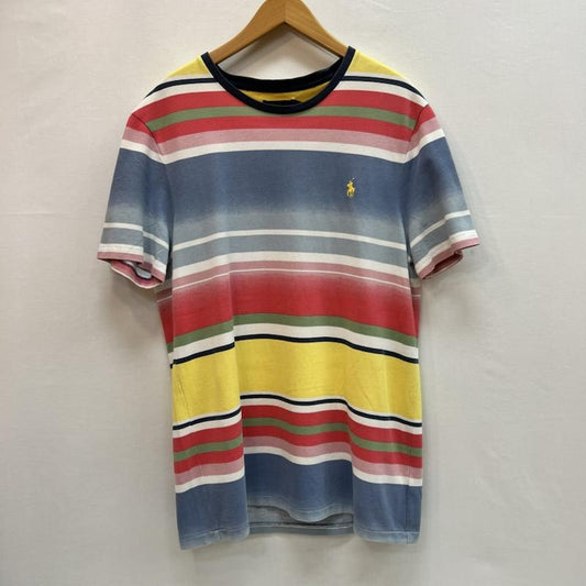 ポロラルフローレン POLO RALPH LAUREN Tシャツ 半袖 マルチボーダー Tシャツ カスタムスリムフィット 現行QRタグ L メンズ USED 古着 中古 50162846