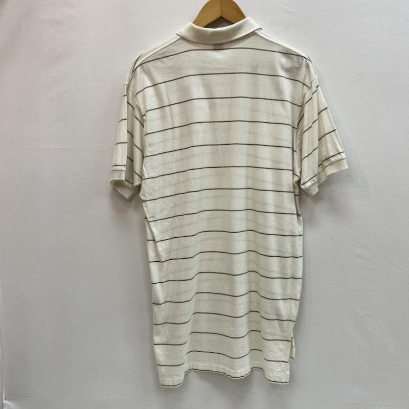 ポロバイラルフローレン Polo by RALPH LAUREN ポロシャツ 半袖 90s ボーダー ポロシャツ M 白 / ホワイト / white メンズ USED 古着 中古 50162847