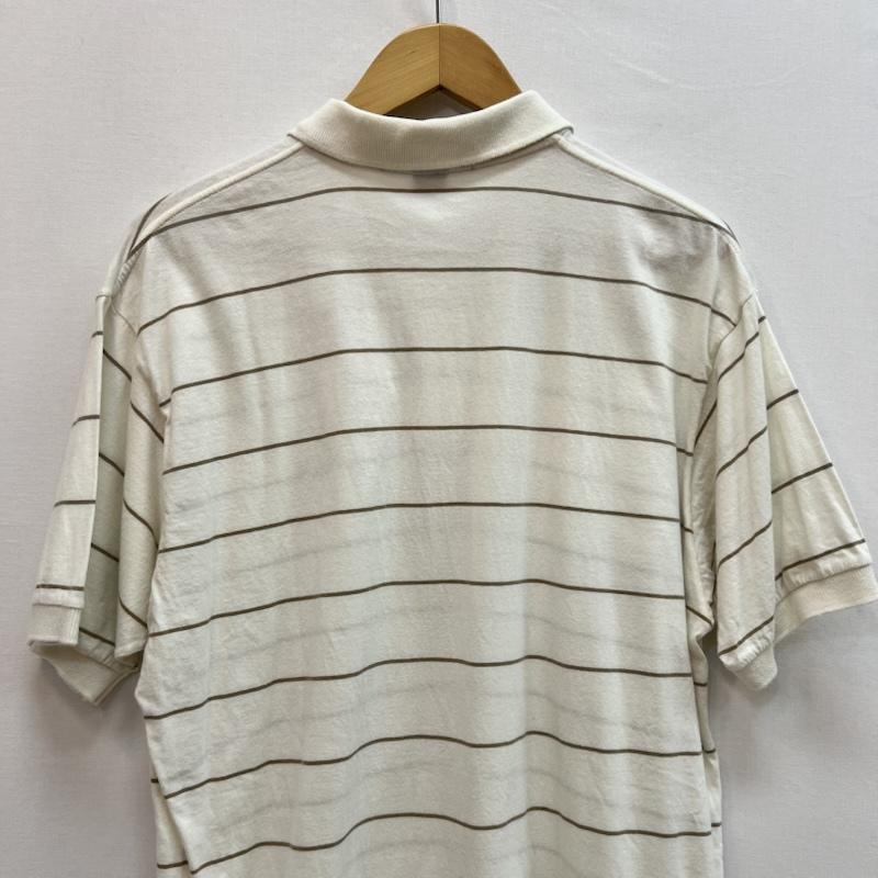 ポロバイラルフローレン Polo by RALPH LAUREN ポロシャツ 半袖 90s ボーダー ポロシャツ M 白 / ホワイト / white メンズ USED 古着 中古 50162847