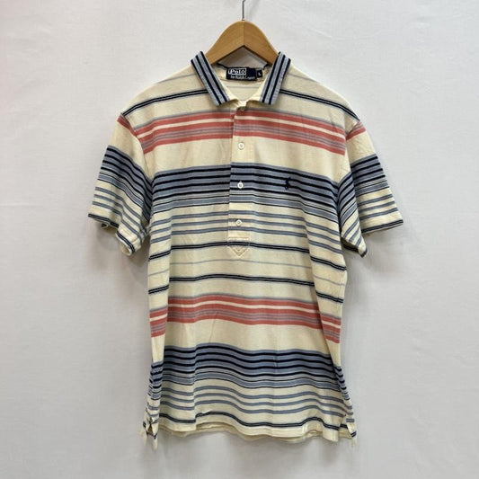 ポロバイラルフローレン Polo by RALPH LAUREN ポロシャツ 半袖 90s マルチボーダー ポロシャツ ナイガイ L レディース USED 古着 中古 50162850