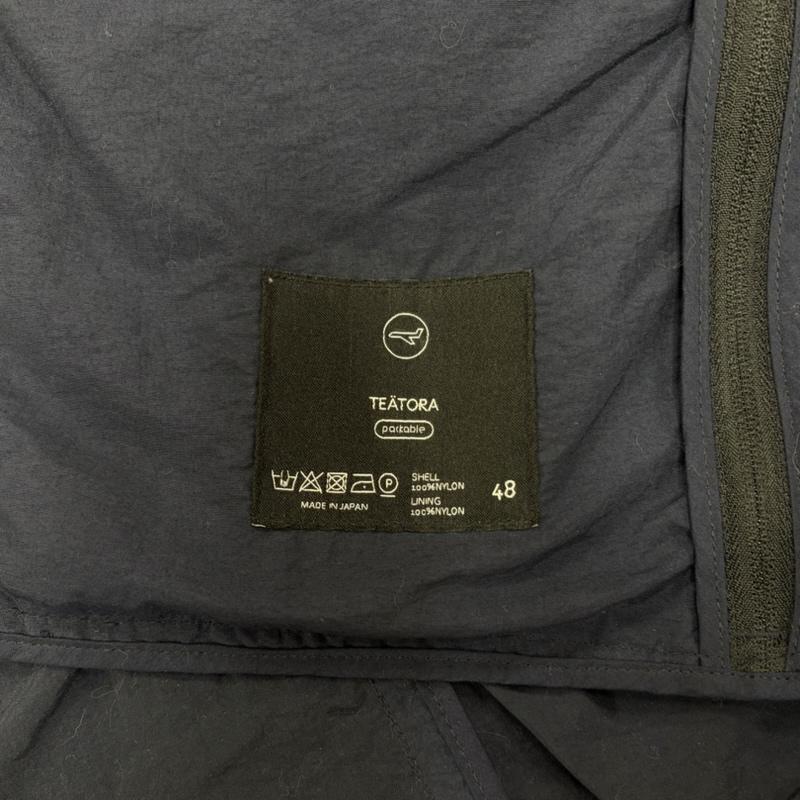テアトラ TEATORA コート コート一般 DEVICE COAT スプリング デバイス コート ロング ジャケット Aライン ステンカラー ナイロン 48 無地 紺 / ネイビー / navy メンズ USED 古着 中古 50162853