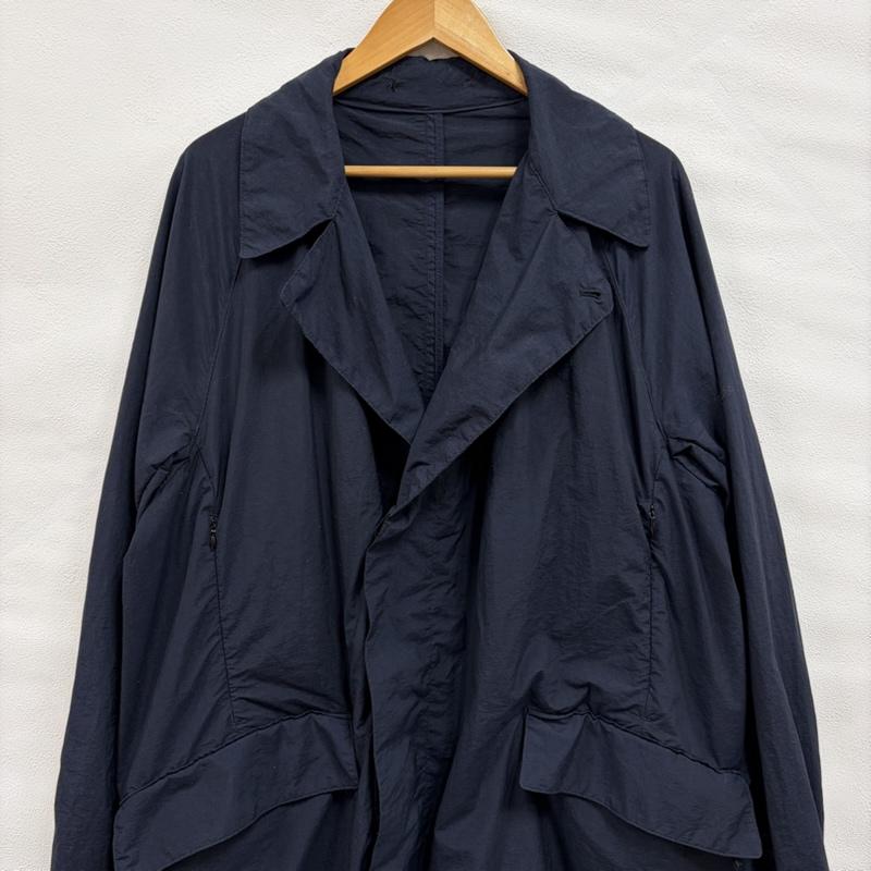 テアトラ TEATORA コート コート一般 DEVICE COAT スプリング デバイス コート ロング ジャケット Aライン ステンカラー ナイロン 48 無地 紺 / ネイビー / navy メンズ USED 古着 中古 50162853