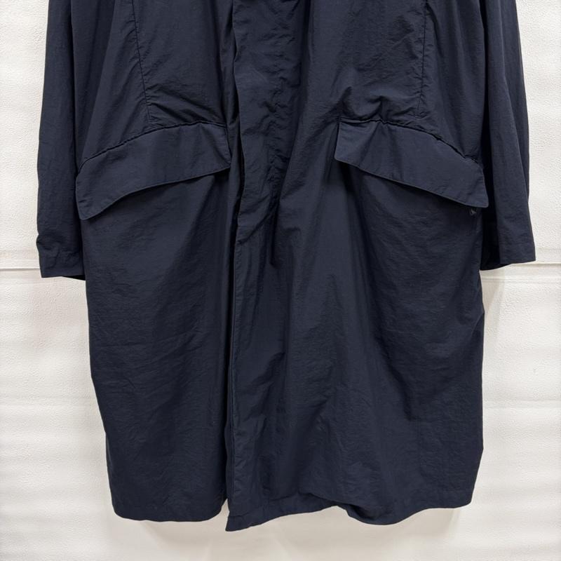 テアトラ TEATORA コート コート一般 DEVICE COAT スプリング デバイス コート ロング ジャケット Aライン ステンカラー ナイロン 48 無地 紺 / ネイビー / navy メンズ USED 古着 中古 50162853