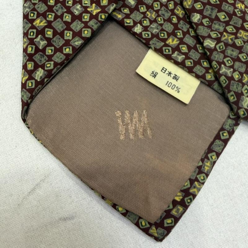 イッセイミヤケ ISSEY MIYAKE ネクタイ ネクタイ 総柄 im MIYAKE DESIGN STUDIO 80-90s シルク100％ - 総柄 茶 / ブラウン / brown X 薄緑 / ライトグリーン / メンズ USED 古着 中古 50162862