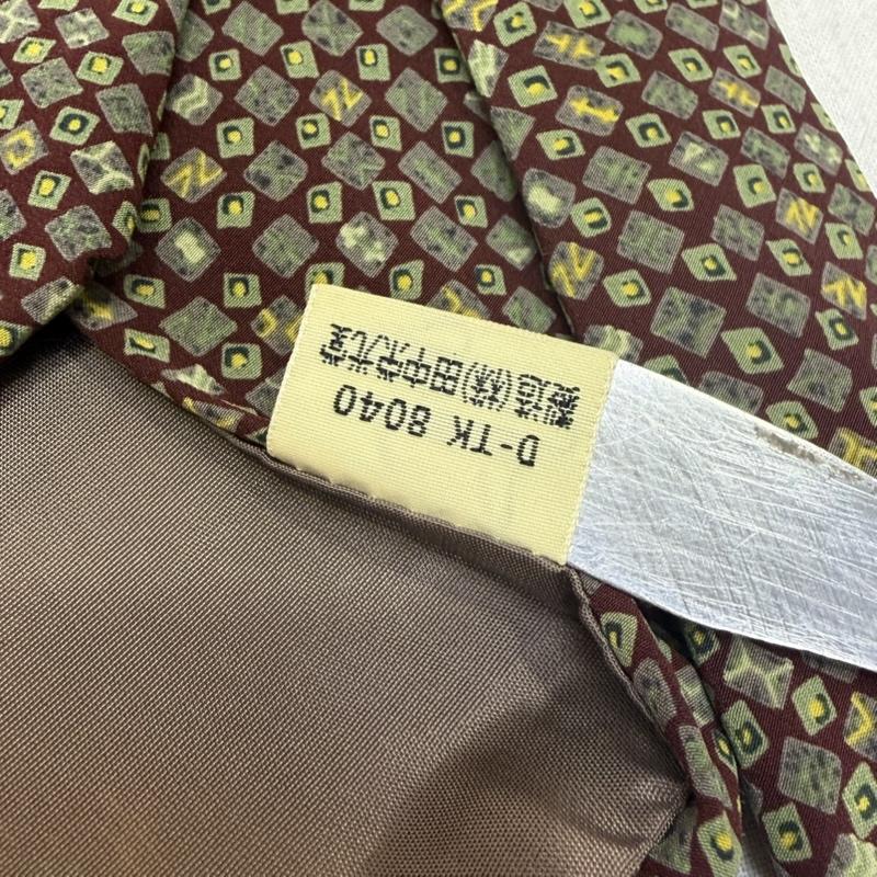 イッセイミヤケ ISSEY MIYAKE ネクタイ ネクタイ 総柄 im MIYAKE DESIGN STUDIO 80-90s シルク100％ - 総柄 茶 / ブラウン / brown X 薄緑 / ライトグリーン / メンズ USED 古着 中古 50162862
