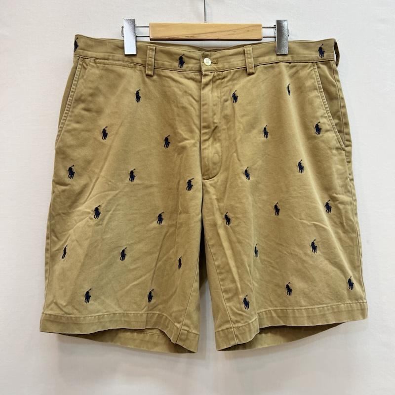 ポロラルフローレン POLO RALPH LAUREN パンツ ショートパンツ ポニー 総柄 刺繍 チノショーツ 36インチ ベージュ / ベージュ / beige メンズ USED 古着 中古 50162863