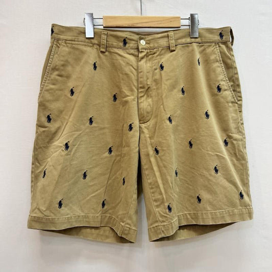 ポロラルフローレン POLO RALPH LAUREN パンツ ショートパンツ ポニー 総柄 刺繍 チノショーツ 36インチ ベージュ / ベージュ / beige メンズ USED 古着 中古 50162863