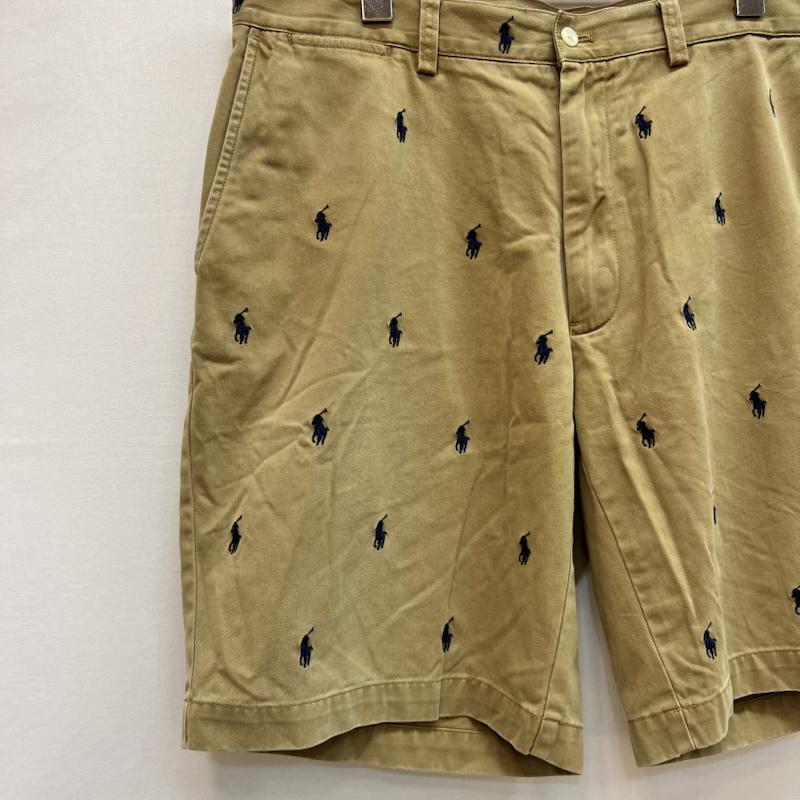 ポロラルフローレン POLO RALPH LAUREN パンツ ショートパンツ ポニー 総柄 刺繍 チノショーツ 36インチ ベージュ / ベージュ / beige メンズ USED 古着 中古 50162863