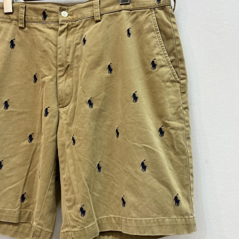 ポロラルフローレン POLO RALPH LAUREN パンツ ショートパンツ ポニー 総柄 刺繍 チノショーツ 36インチ ベージュ / ベージュ / beige メンズ USED 古着 中古 50162863