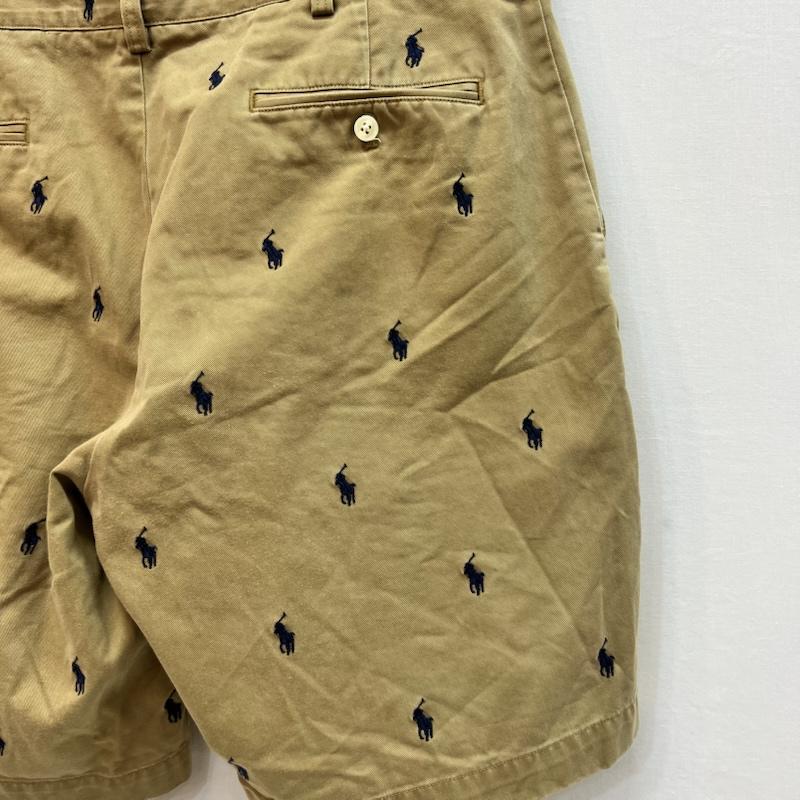 ポロラルフローレン POLO RALPH LAUREN パンツ ショートパンツ ポニー 総柄 刺繍 チノショーツ 36インチ ベージュ / ベージュ / beige メンズ USED 古着 中古 50162863