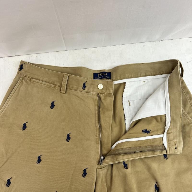 ポロラルフローレン POLO RALPH LAUREN パンツ ショートパンツ ポニー 総柄 刺繍 チノショーツ 36インチ ベージュ / ベージュ / beige メンズ USED 古着 中古 50162863