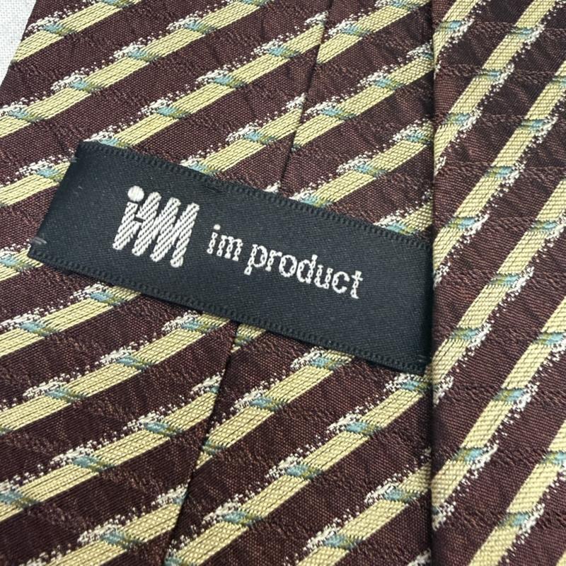 イッセイミヤケ ISSEY MIYAKE ネクタイ ネクタイ レジメンタル 総柄 im product シルク100％ - 総柄 茶 / ブラウン / brown X 黄 / イエロー / yellow メンズ USED 古着 中古 50162869