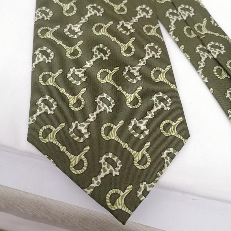 グッチ GUCCI ネクタイ ネクタイ 馬具モチーフ シルク ネクタイ - 緑 / グリーン / green メンズ USED 古着 中古 50162873