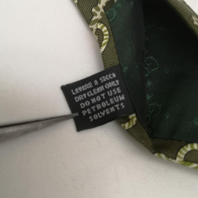 グッチ GUCCI ネクタイ ネクタイ 馬具モチーフ シルク ネクタイ - 緑 / グリーン / green メンズ USED 古着 中古 50162873