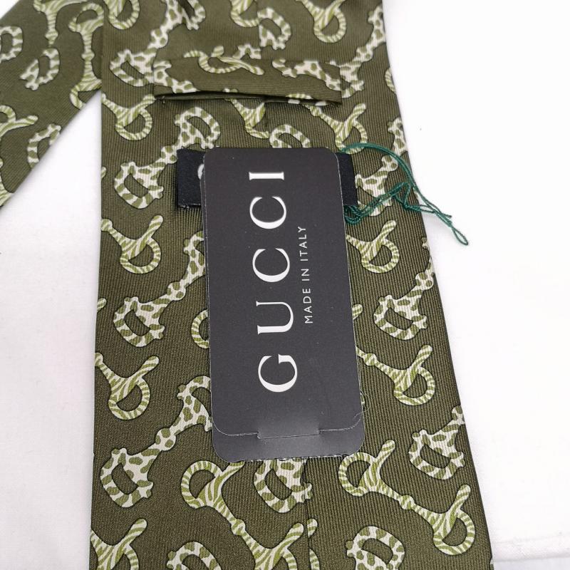 グッチ GUCCI ネクタイ ネクタイ 馬具モチーフ シルク ネクタイ - 緑 / グリーン / green メンズ USED 古着 中古 50162873