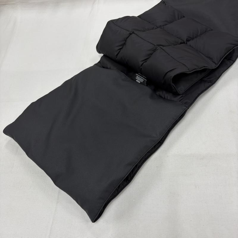 ホワイトマウンテニアリング WHITE MOUNTAINEERING マフラー マフラー TAION タイオン コラボ SYNTHETIC LEATHER DOWN MUFFLER シンセティックレザー ダウンマフラー BK2573805 - 無地 黒 / ブラック / black メンズ USED 古着 中古 50162877