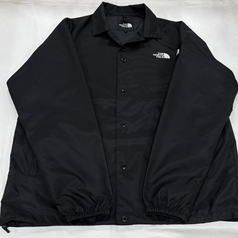 ザノースフェイス THE NORTH FACE ジャケット、上着 ジャケット、ブレザー コーチジャケット NP72130 ロゴ ワッペン プリント 刺繍 スナップボタン ナイロン 廃盤 XL ロゴ、文字 X プリント X 刺繍 黒 / ブラック / black X 白 / ホワイト / white メンズ USED 古着 中古 50162879