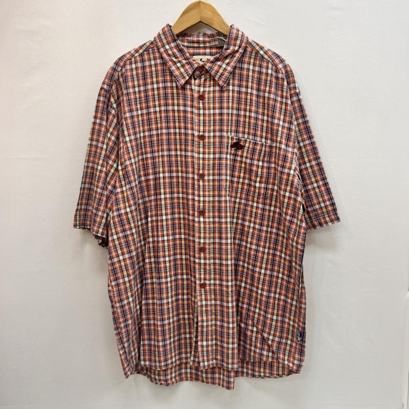 古着 USED シャツ、ブラウス 半袖 SOUTH POLE サウスポール 90s-00s ロゴ チェックシャツ XL 橙 / オレンジ / orange メンズ USED 古着 中古 50162897
