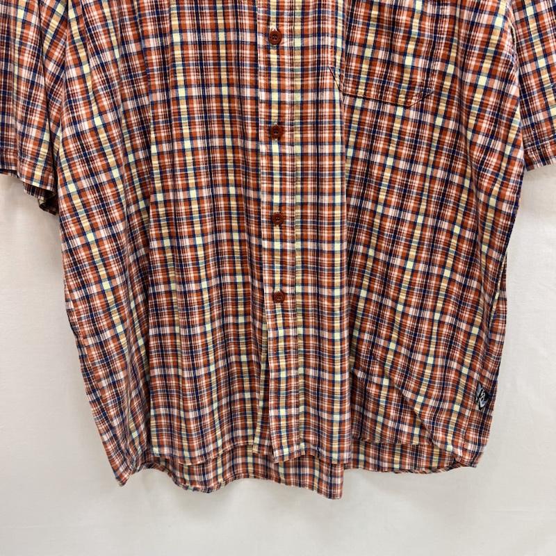 古着 USED シャツ、ブラウス 半袖 SOUTH POLE サウスポール 90s-00s ロゴ チェックシャツ XL 橙 / オレンジ / orange メンズ USED 古着 中古 50162897