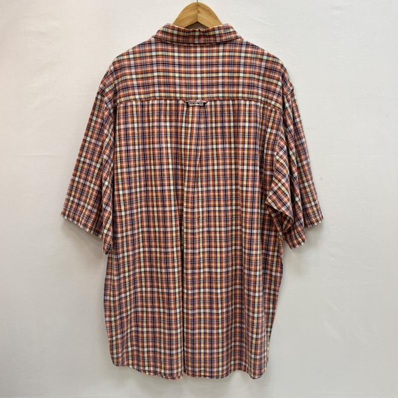 古着 USED シャツ、ブラウス 半袖 SOUTH POLE サウスポール 90s-00s ロゴ チェックシャツ XL 橙 / オレンジ / orange メンズ USED 古着 中古 50162897