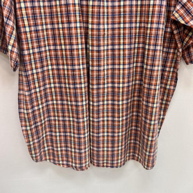 古着 USED シャツ、ブラウス 半袖 SOUTH POLE サウスポール 90s-00s ロゴ チェックシャツ XL 橙 / オレンジ / orange メンズ USED 古着 中古 50162897