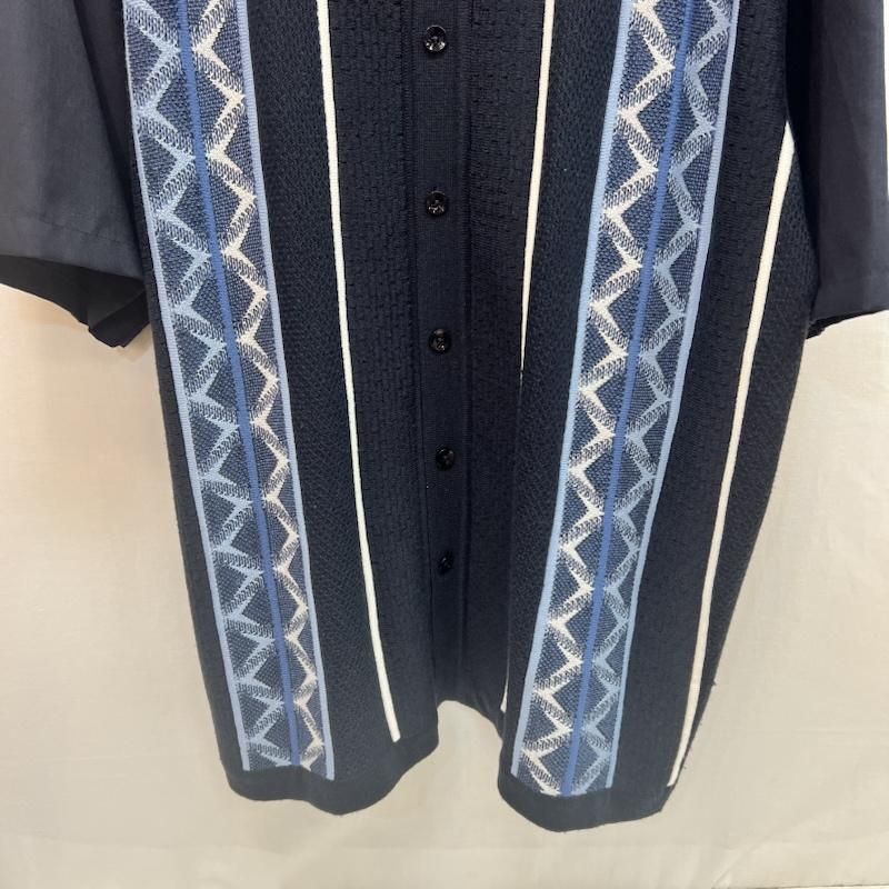 古着 USED シャツ、ブラウス 半袖 Michael Irvin 88 3Dニットシャツ 90s 00s 3XL - 紺 / ネイビー / navy メンズ USED 古着 中古 50162901