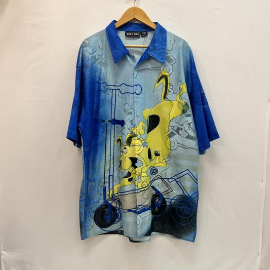 古着 USED シャツ、ブラウス 半袖 DELF 90s 00s グラフィック メッシュシャツ 3XL - 青 / ブルー / blue メンズ USED 古着 中古 50162902