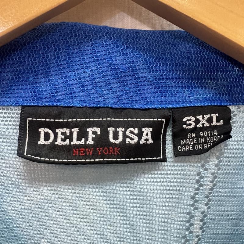 古着 USED シャツ、ブラウス 半袖 DELF 90s 00s グラフィック メッシュシャツ 3XL - 青 / ブルー / blue メンズ USED 古着 中古 50162902