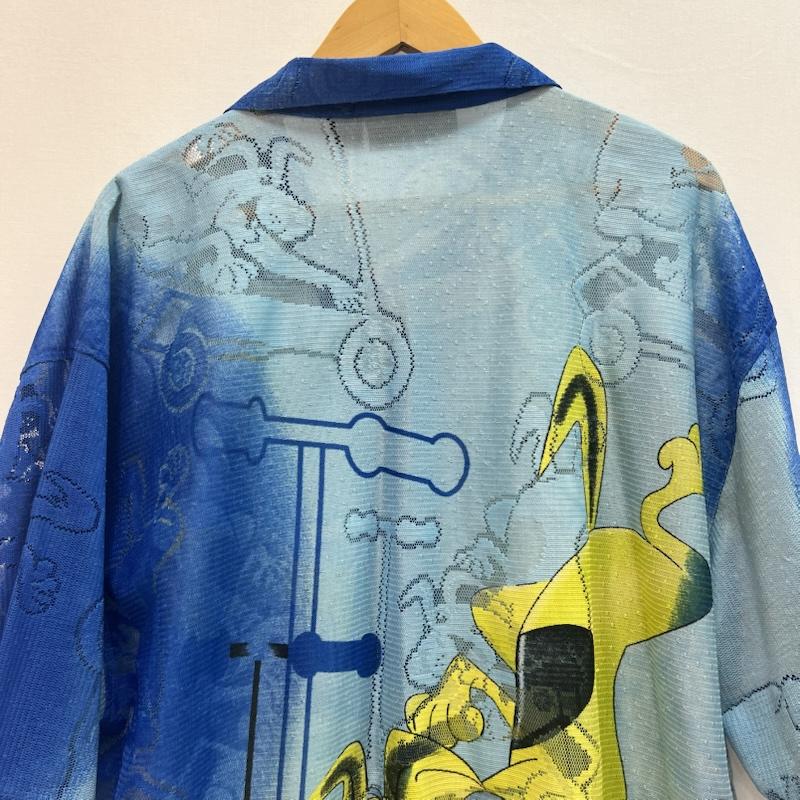 古着 USED シャツ、ブラウス 半袖 DELF 90s 00s グラフィック メッシュシャツ 3XL - 青 / ブルー / blue メンズ USED 古着 中古 50162902