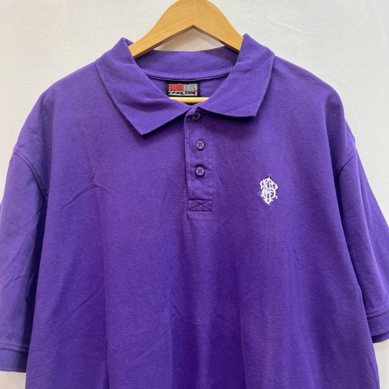 古着 USED ポロシャツ 半袖 SOUTH POLE サウスポール 90s 00s ロゴ ポロシャツ XXL - 紫 / パープル / purple メンズ USED 古着 中古 50162903