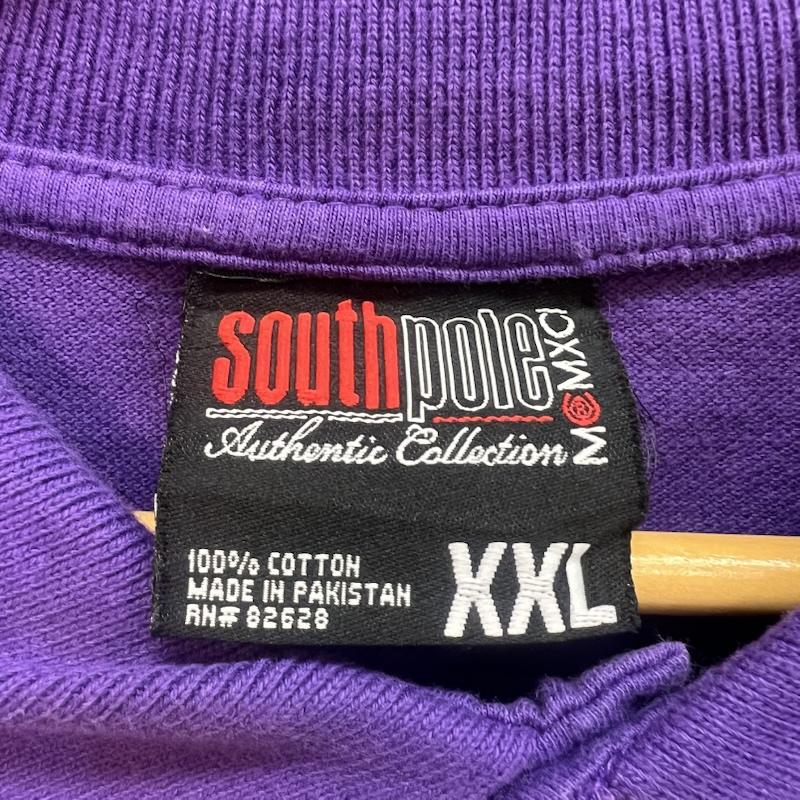 古着 USED ポロシャツ 半袖 SOUTH POLE サウスポール 90s 00s ロゴ ポロシャツ XXL - 紫 / パープル / purple メンズ USED 古着 中古 50162903