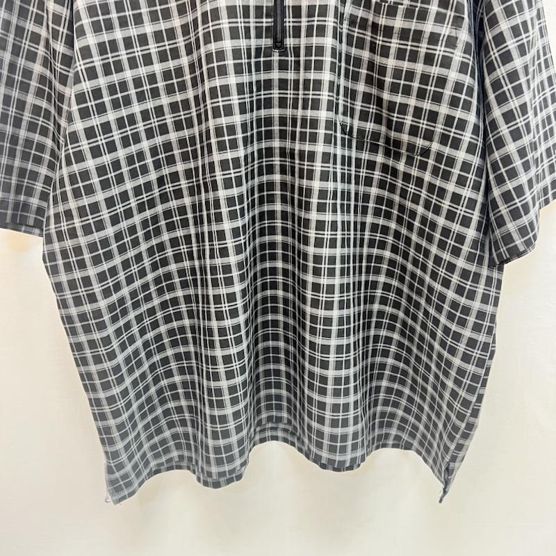 古着 USED シャツ、ブラウス 半袖 Balance STREET WEAR 90s 00s ハーフジップ チェックシャツ - 黒 / ブラック / black メンズ USED 古着 中古 50162904