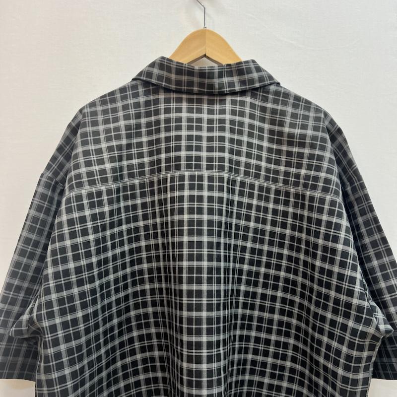 古着 USED シャツ、ブラウス 半袖 Balance STREET WEAR 90s 00s ハーフジップ チェックシャツ - 黒 / ブラック / black メンズ USED 古着 中古 50162904