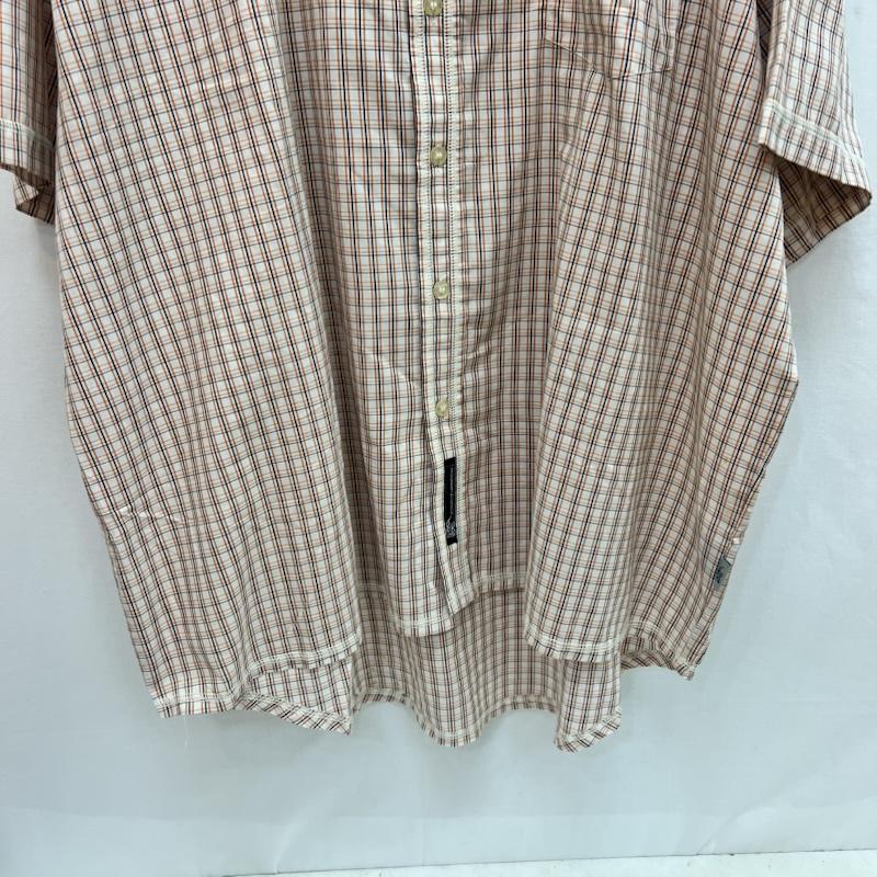 古着 USED シャツ、ブラウス 半袖 JOKER BRAND 90s 00s ロゴ チェックシャツ XXXL - 橙 / オレンジ / orange メンズ USED 古着 中古 50162905