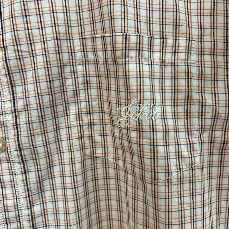 古着 USED シャツ、ブラウス 半袖 JOKER BRAND 90s 00s ロゴ チェックシャツ XXXL - 橙 / オレンジ / orange メンズ USED 古着 中古 50162905