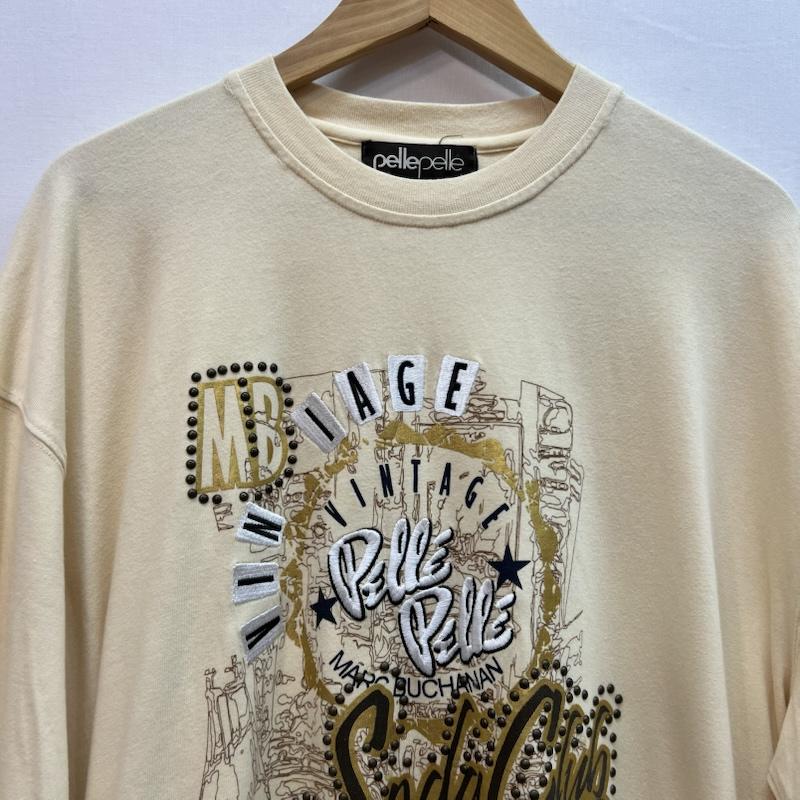 ペレペレ PELLEPELLE Tシャツ 半袖 90s 00s スタッズ ロゴ 刺繍 Tシャツ XL メンズ USED 古着 中古 50162907