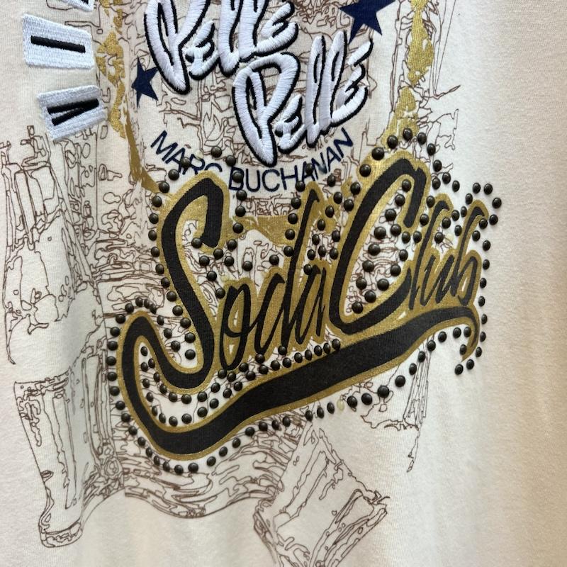 ペレペレ PELLEPELLE Tシャツ 半袖 90s 00s スタッズ ロゴ 刺繍 Tシャツ XL メンズ USED 古着 中古 50162907