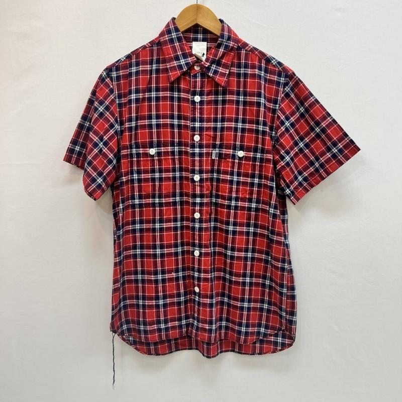 マッドヘクティク MADHECTIC シャツ、ブラウス 半袖 00s チェック ワークシャツ M 赤 / レッド / red メンズ USED 古着 中古 50162913