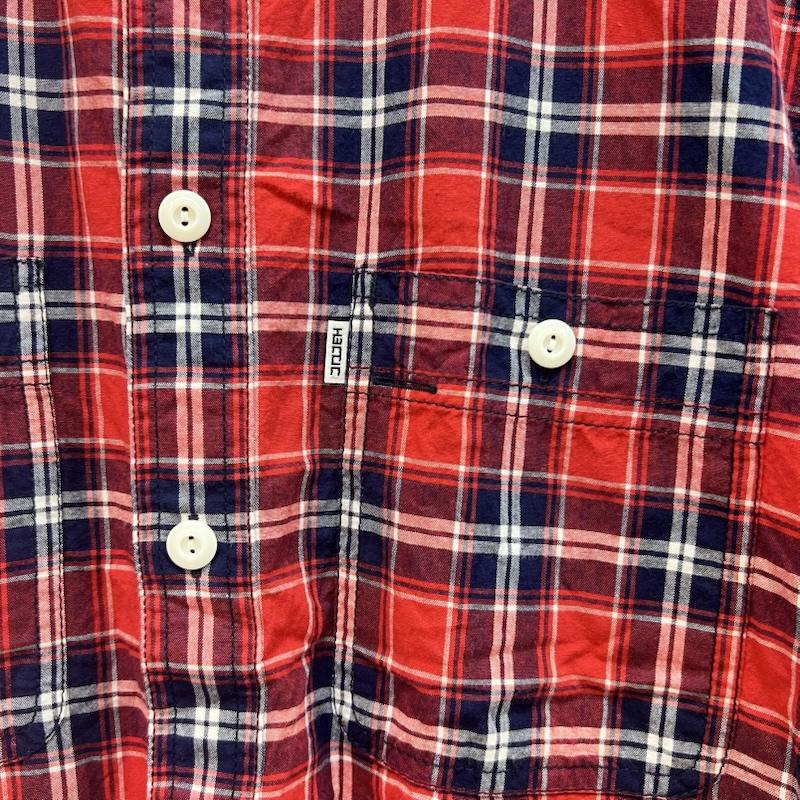 マッドヘクティク MADHECTIC シャツ、ブラウス 半袖 00s チェック ワークシャツ M 赤 / レッド / red メンズ USED 古着 中古 50162913