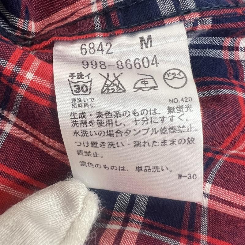 マッドヘクティク MADHECTIC シャツ、ブラウス 半袖 00s チェック ワークシャツ M 赤 / レッド / red メンズ USED 古着 中古 50162913
