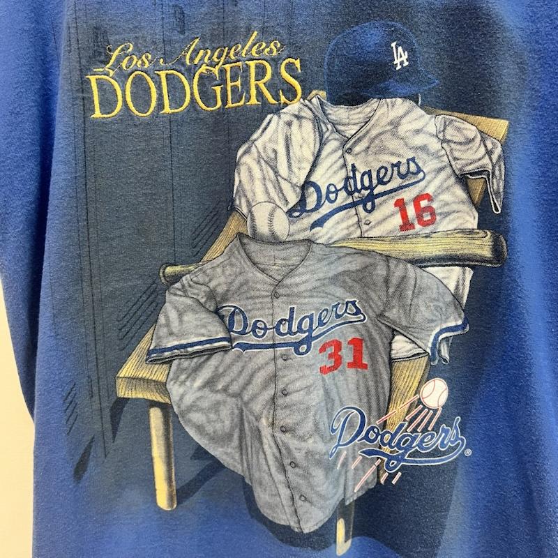 ヴィンテージ VINTAGE Tシャツ 半袖 90s MLB ロサンゼルス ドジャース Tシャツ L 青 / ブルー / blue メンズ USED 古着 中古 50162914