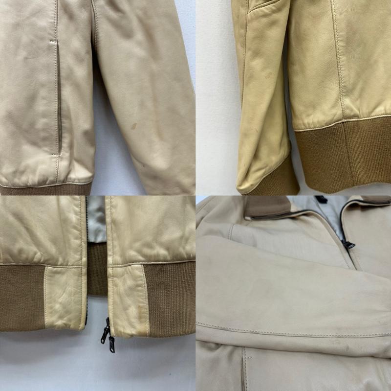 ダヴルジェイケイ wjk ジャケット、上着 ジャンパー、ブルゾン ラム レザー ジャケット M ベージュ / ベージュ / beige メンズ USED 古着 中古 50162919