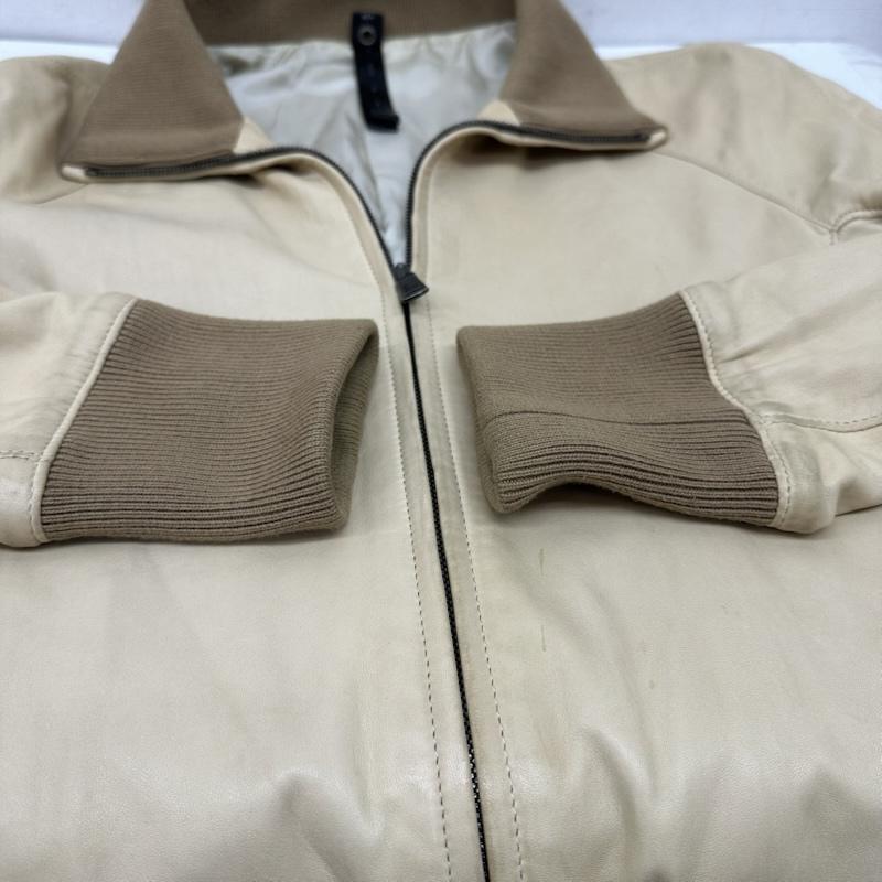 ダヴルジェイケイ wjk ジャケット、上着 ジャンパー、ブルゾン ラム レザー ジャケット M ベージュ / ベージュ / beige メンズ USED 古着 中古 50162919