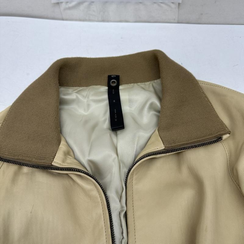 ダヴルジェイケイ wjk ジャケット、上着 ジャンパー、ブルゾン ラム レザー ジャケット M ベージュ / ベージュ / beige メンズ USED 古着 中古 50162919