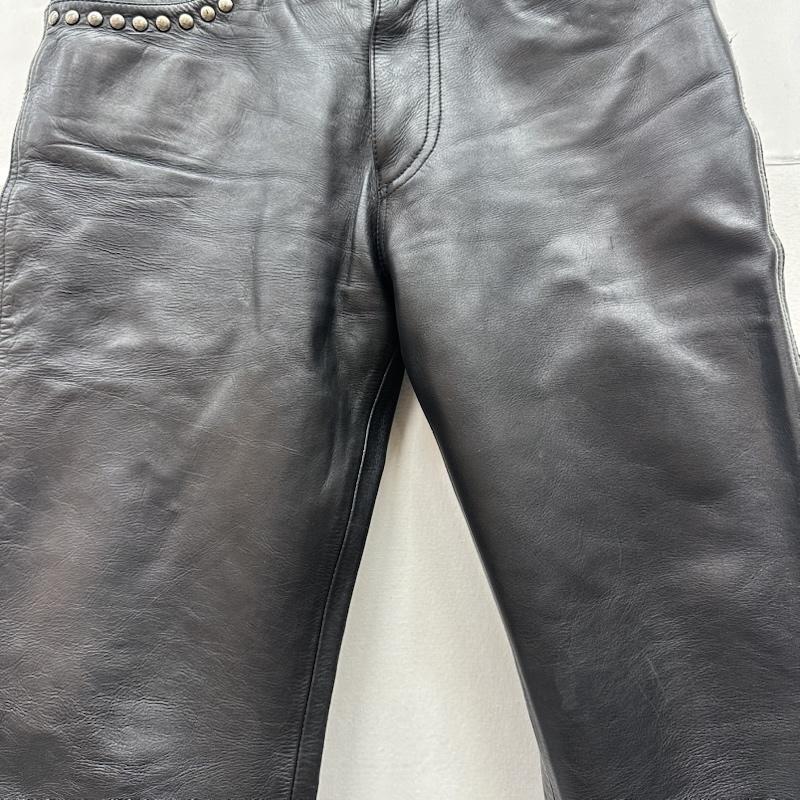ハーレーダビッドソン Harley-Davidson パンツ ワークパンツ、ペインターパンツ スタッズ レザー ブーツカット パンツ 30インチ 黒 / ブラック / black メンズ USED 古着 中古 50162921