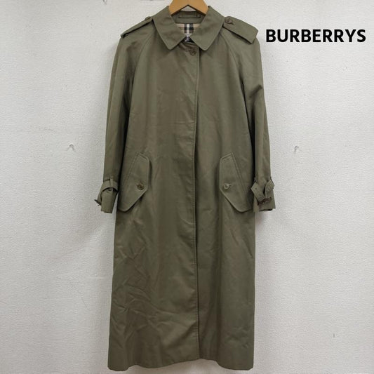 バーバリーズ BURBERRYS コート トレンチコート シングル トレンチコート 比翼 ステンカラー 仕立て FD084-940-78 カーキオリーブ / カーキオリーブ / メンズ USED 古着 中古 50162925