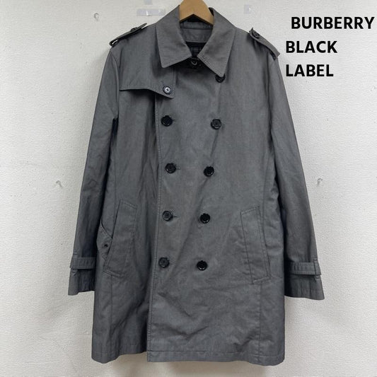 バーバリーブラックレーベル BURBERRY BLACK LABEL コート トレンチコート ダブルブレスト キルティング ライナー トレンチ コート 1a44-608-06 LL 灰 / グレー / gray メンズ USED 古着 中古 50162936