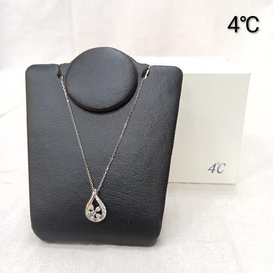 ヨンドシー 4℃ アクセサリー ネックレス、ペンダント 桜雫 サクラコレクション ネックレス ペンダント SILVER - 銀 / シルバー / silver color レディース USED 古着 中古 50162939