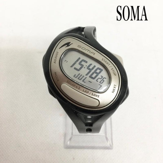 古着 USED 腕時計 アナログ（クォーツ式） SOMAランニングウォッチ wj23-4000 - 無地 黒 / ブラック / black メンズ USED 古着 中古 50162942